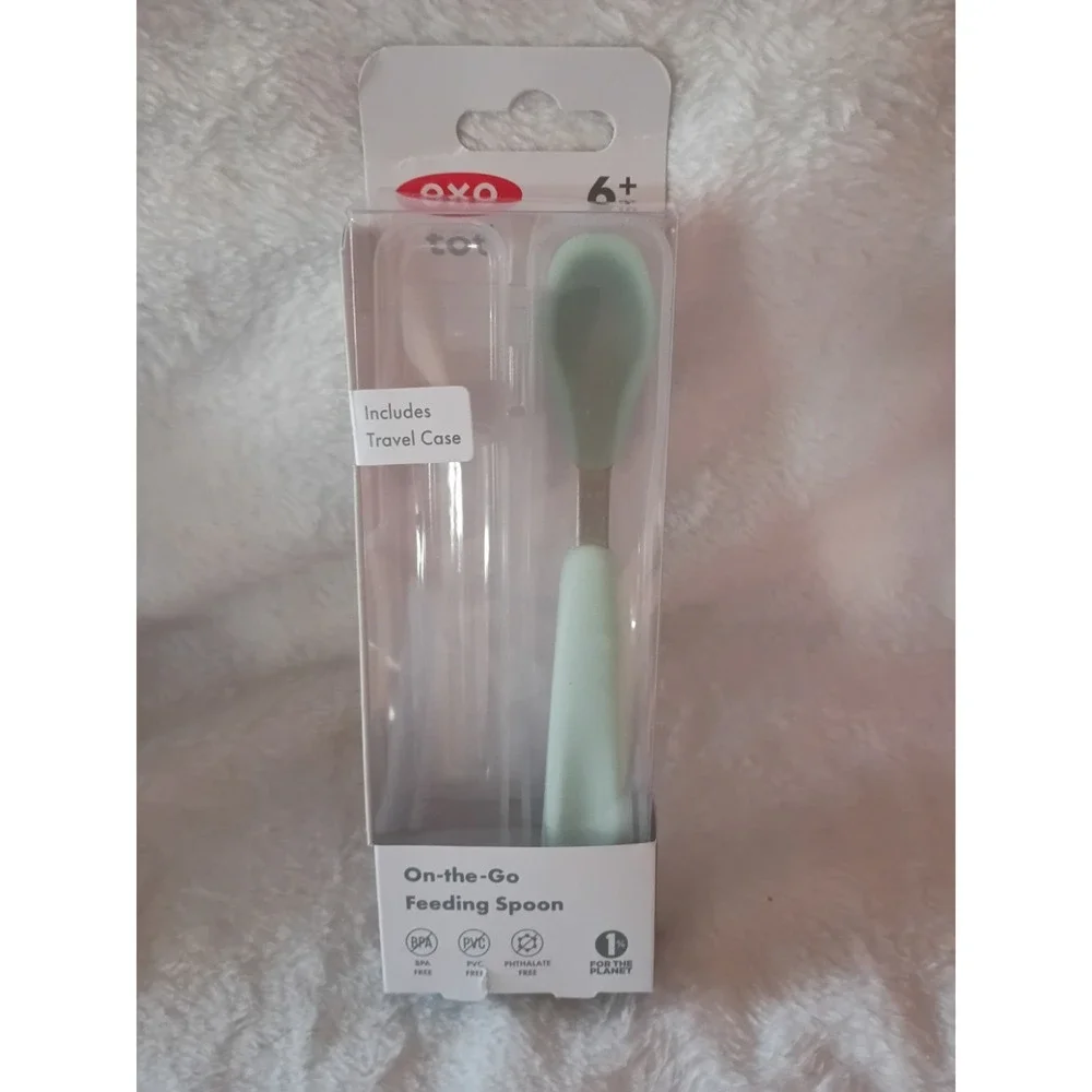 OXO Tot Baby Feeding Utensil Bundle 3 Pc Set Fork Spoon Feeding Spoon Travel...